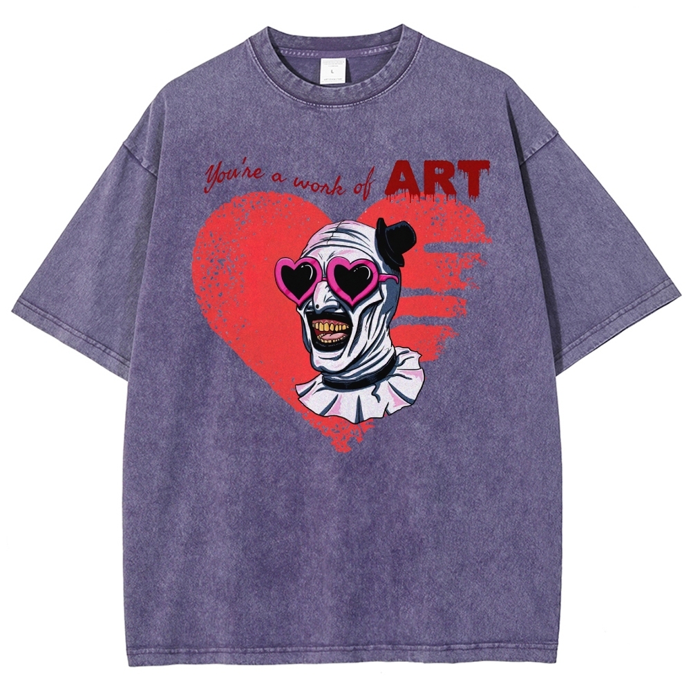 You're a Work of Art Horror Graphic Washed T-Shirt