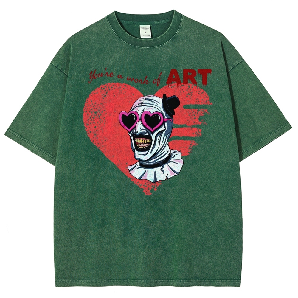 You're a Work of Art Horror Graphic Washed T-Shirt