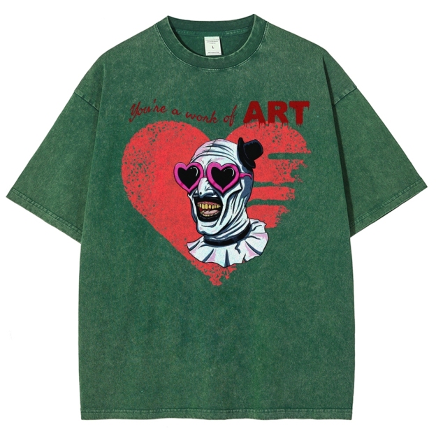 You're a Work of Art Horror Graphic Washed T-Shirt