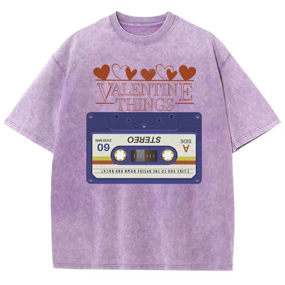 Valentine Things Cassette Graphic Washed T-Shirt