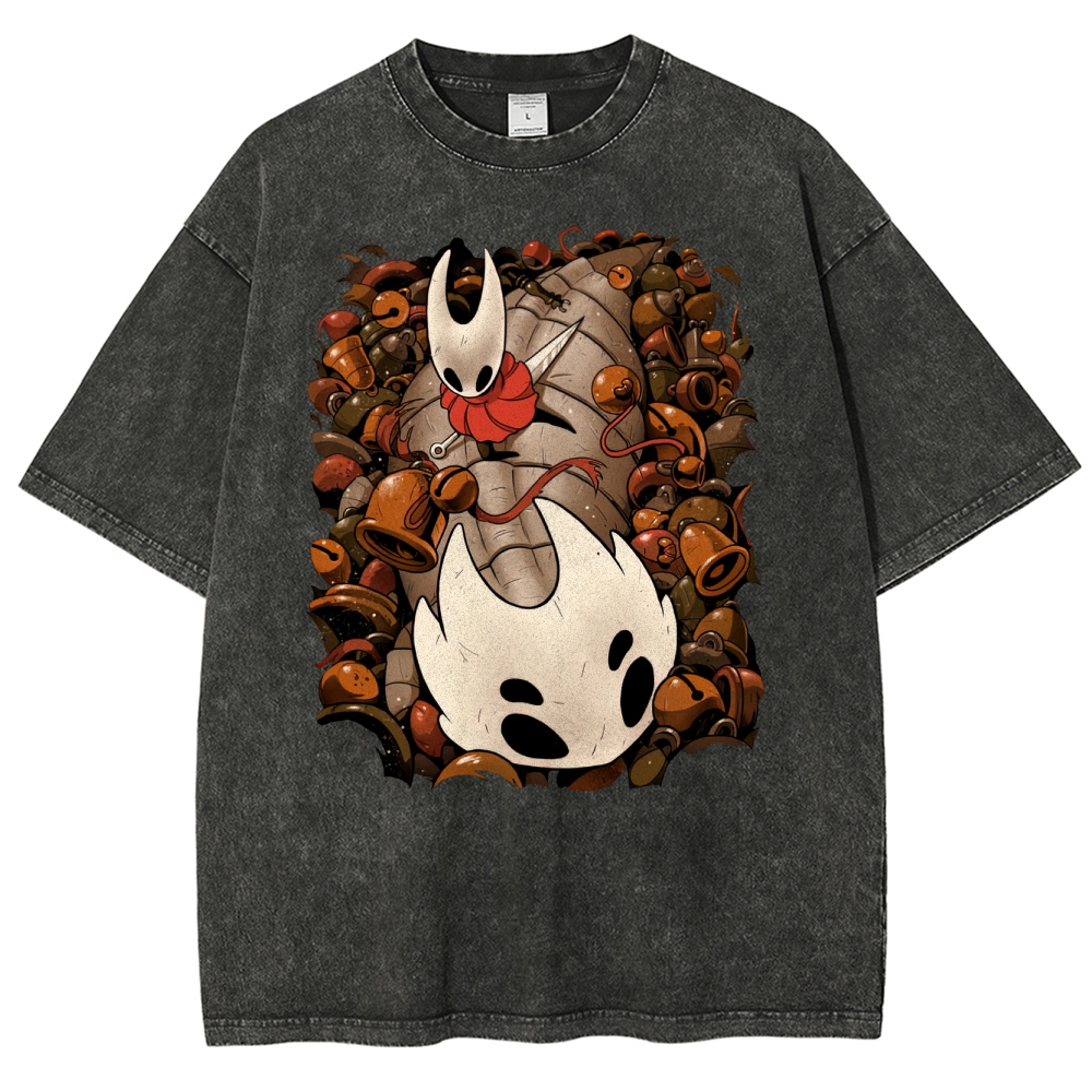 Shadow Duel Mask Washed T-Shirt 