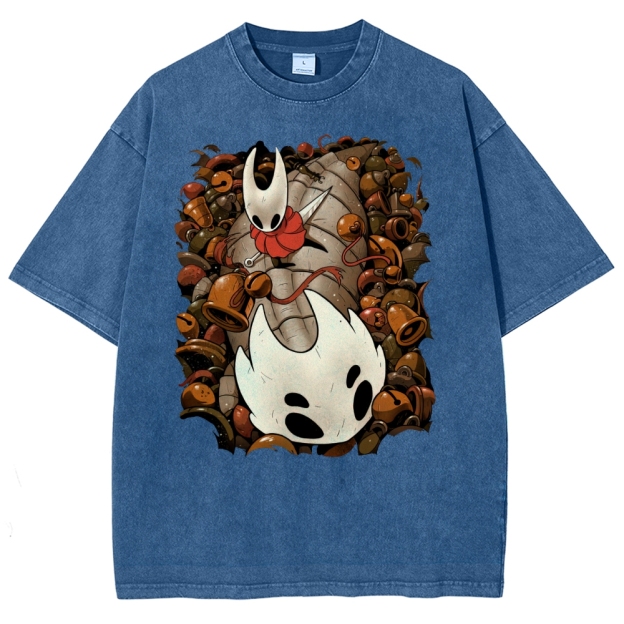 Shadow Duel Mask Washed T-Shirt 