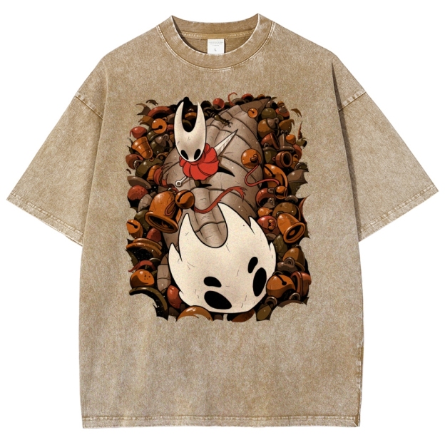 Shadow Duel Mask Washed T-Shirt 