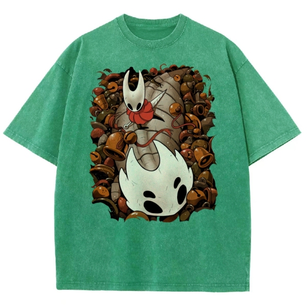 Shadow Duel Mask Washed T-Shirt 