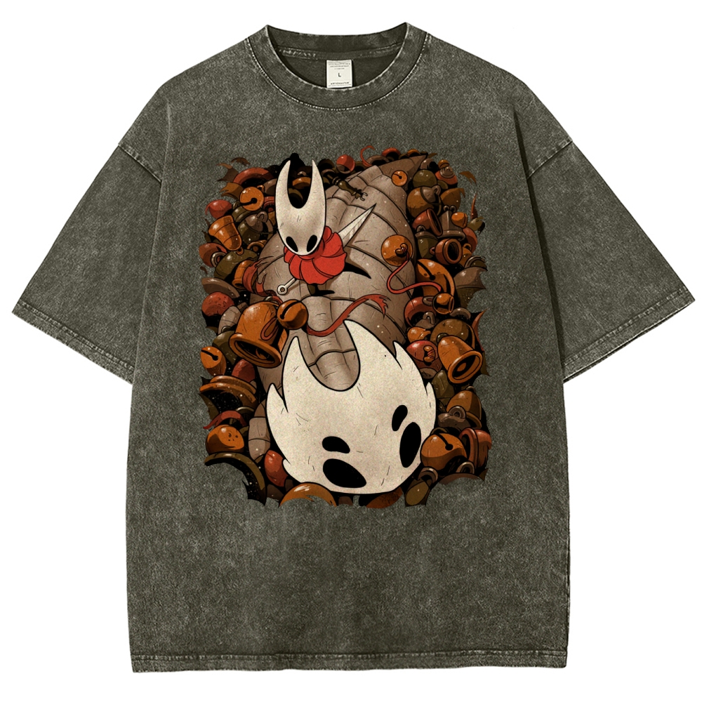 Shadow Duel Mask Washed T-Shirt 