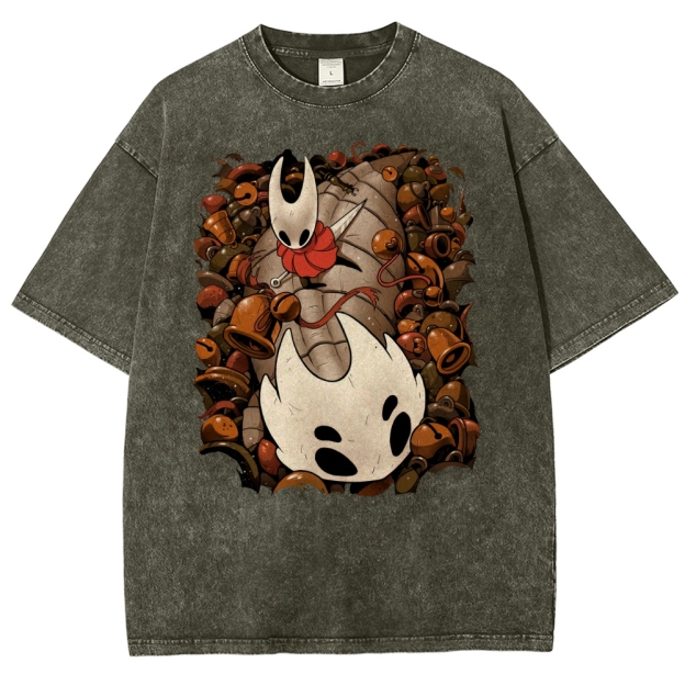 Shadow Duel Mask Washed T-Shirt 