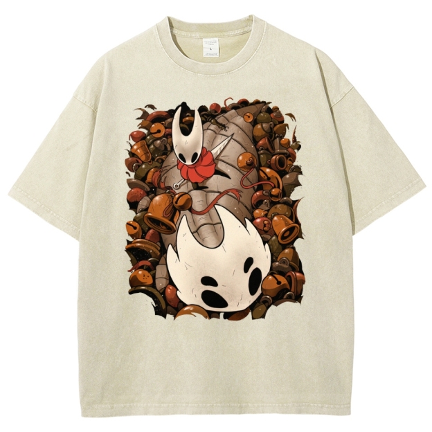 Shadow Duel Mask Washed T-Shirt 