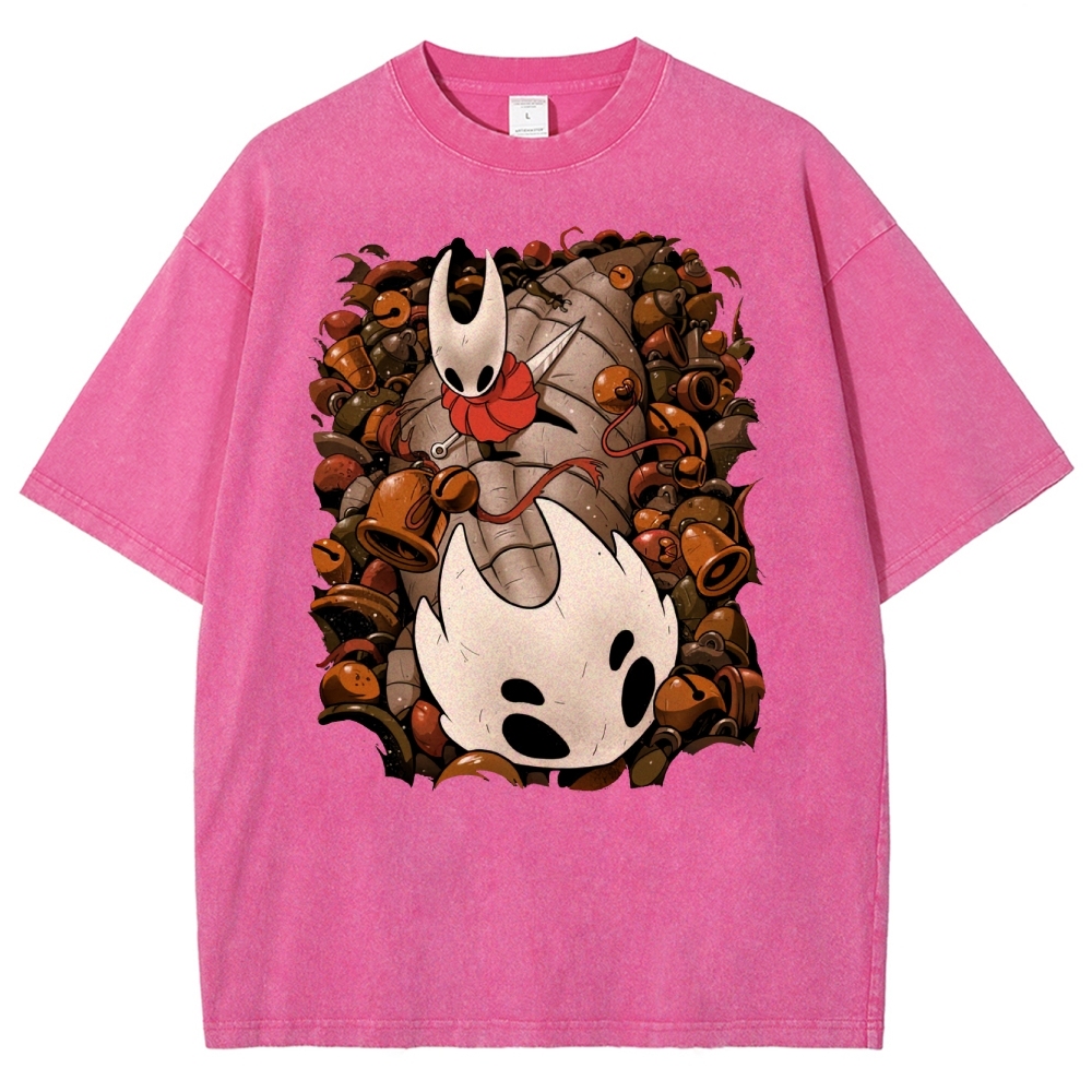 Shadow Duel Mask Washed T-Shirt 