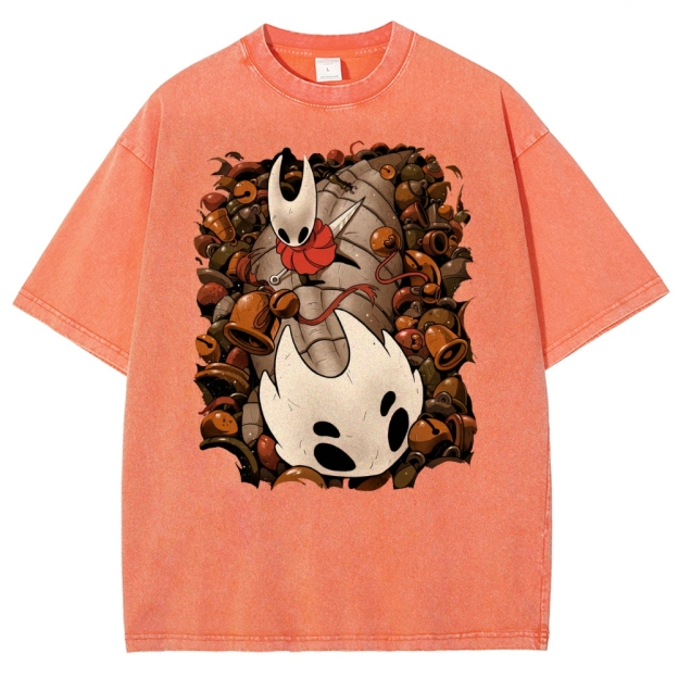 Shadow Duel Mask Washed T-Shirt 