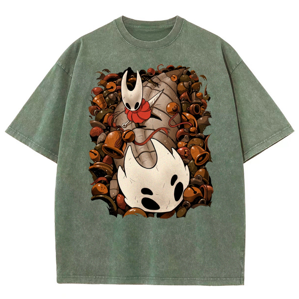 Shadow Duel Mask Washed T-Shirt 