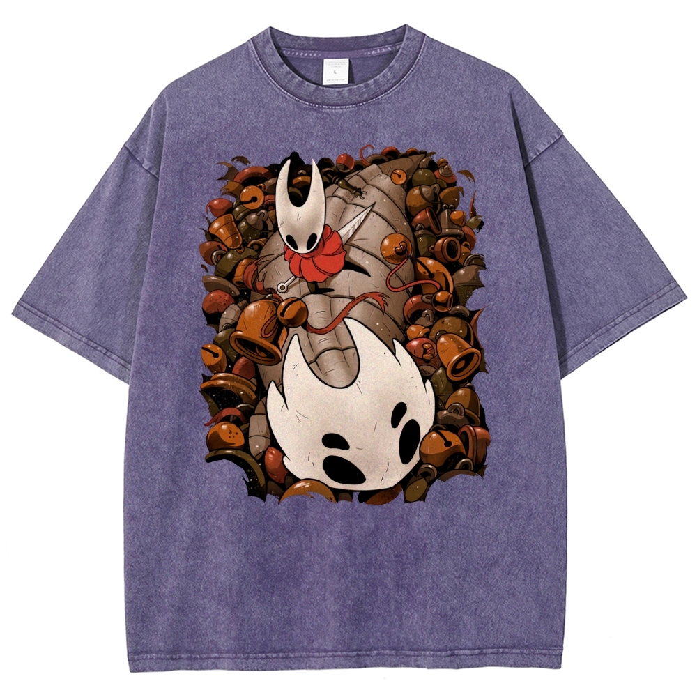 Shadow Duel Mask Washed T-Shirt 