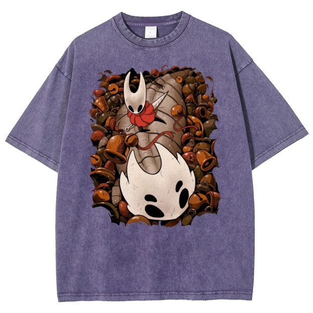 Shadow Duel Mask Washed T-Shirt 