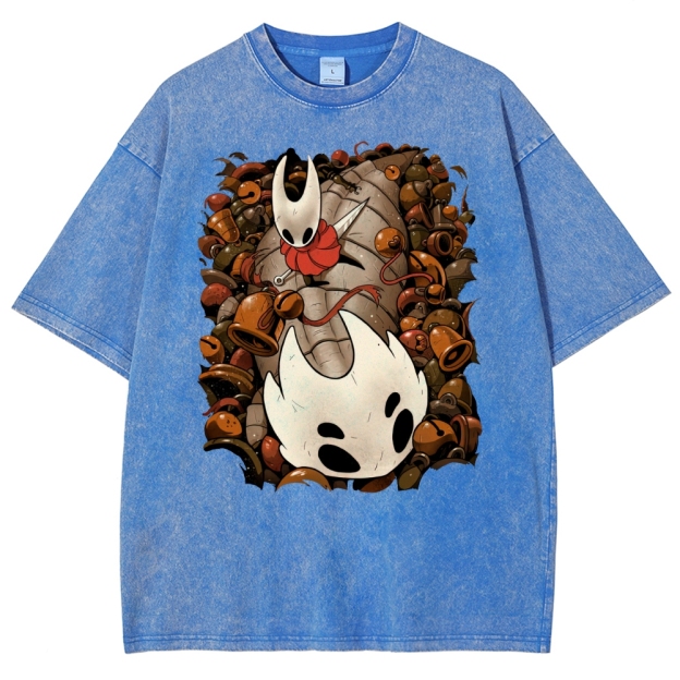 Shadow Duel Mask Washed T-Shirt 