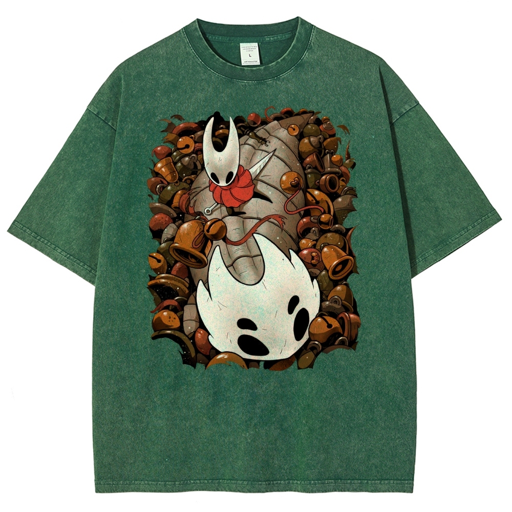 Shadow Duel Mask Washed T-Shirt 