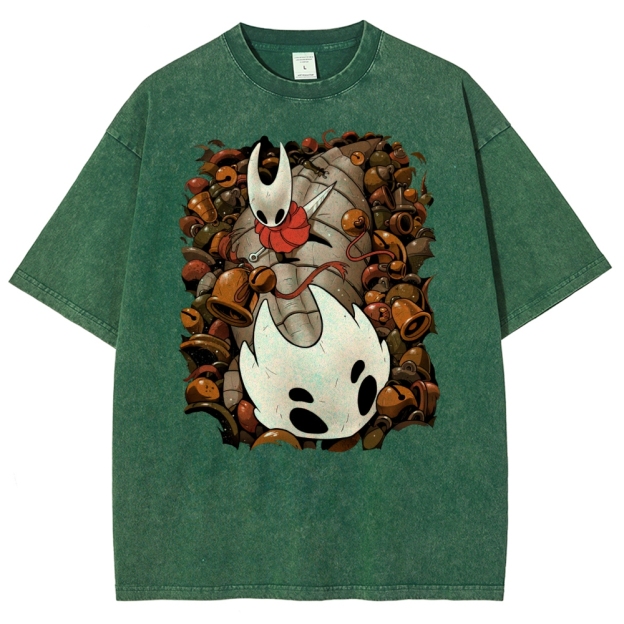 Shadow Duel Mask Washed T-Shirt 