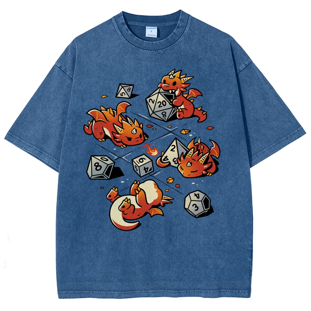 Dice Mischief Dragons Washed T-Shirt 