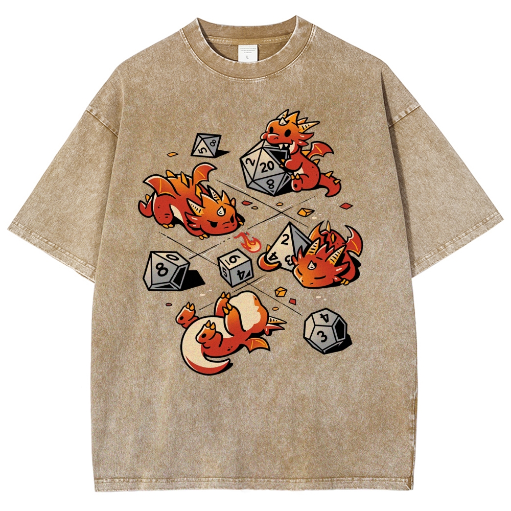 Dice Mischief Dragons Washed T-Shirt 