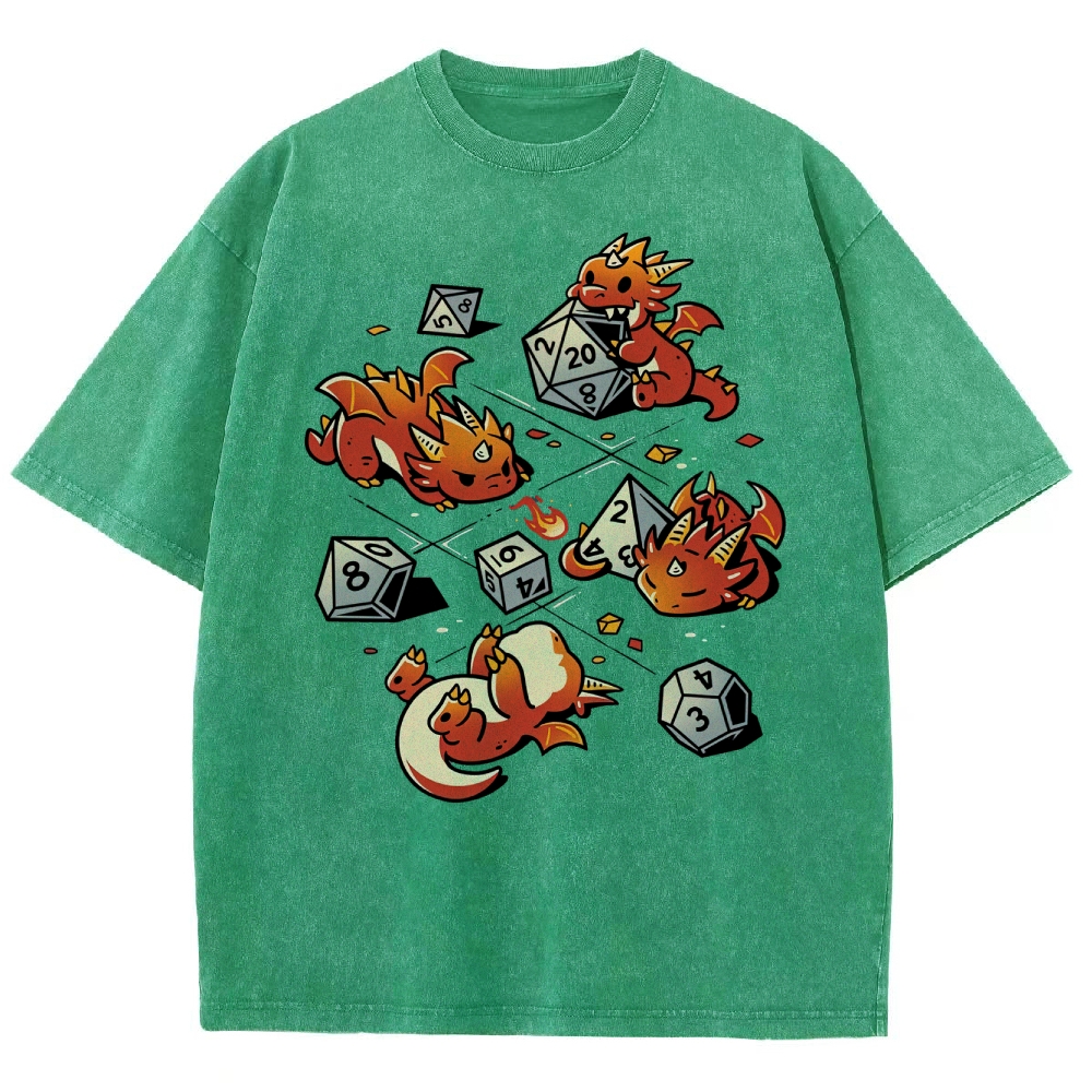 Dice Mischief Dragons Washed T-Shirt 