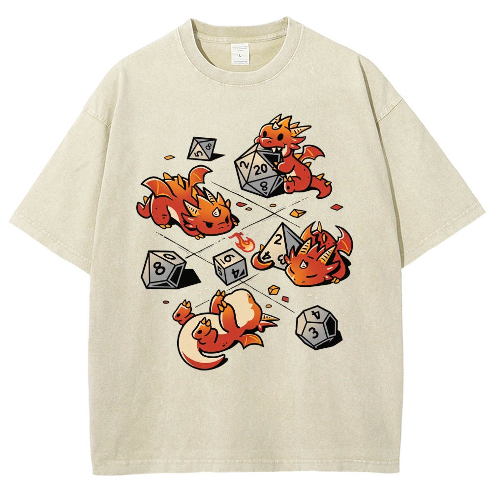 Dice Mischief Dragons Washed T-Shirt 