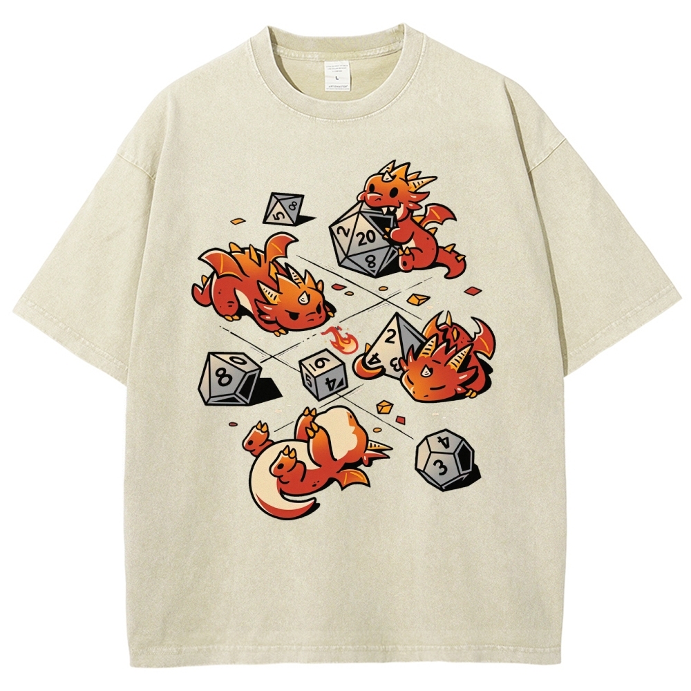Dice Mischief Dragons Washed T-Shirt 
