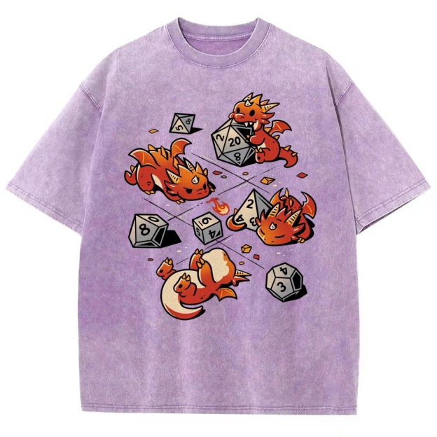 Dice Mischief Dragons Washed T-Shirt 