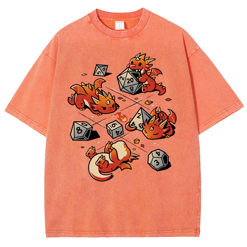 Dice Mischief Dragons Washed T-Shirt 