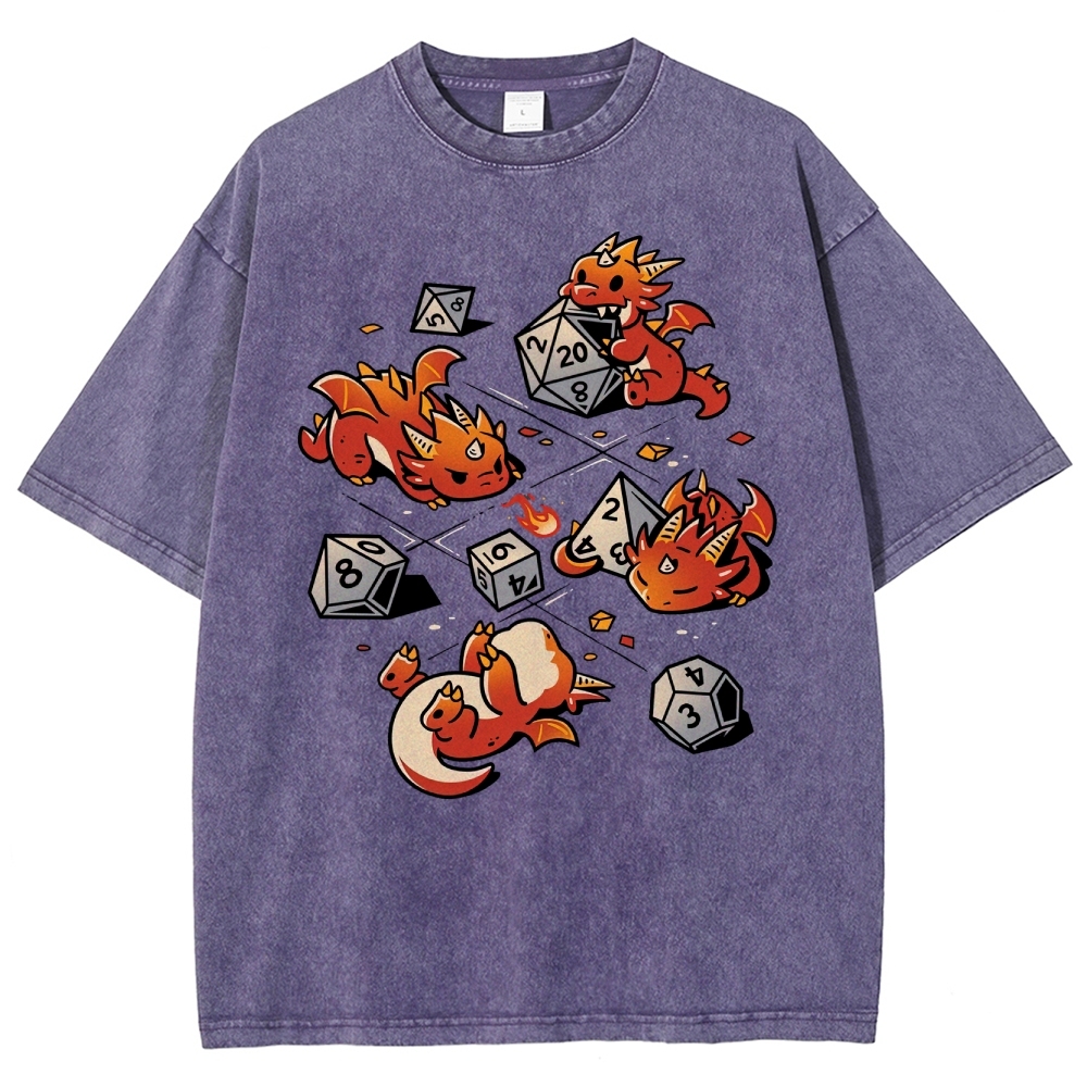 Dice Mischief Dragons Washed T-Shirt 