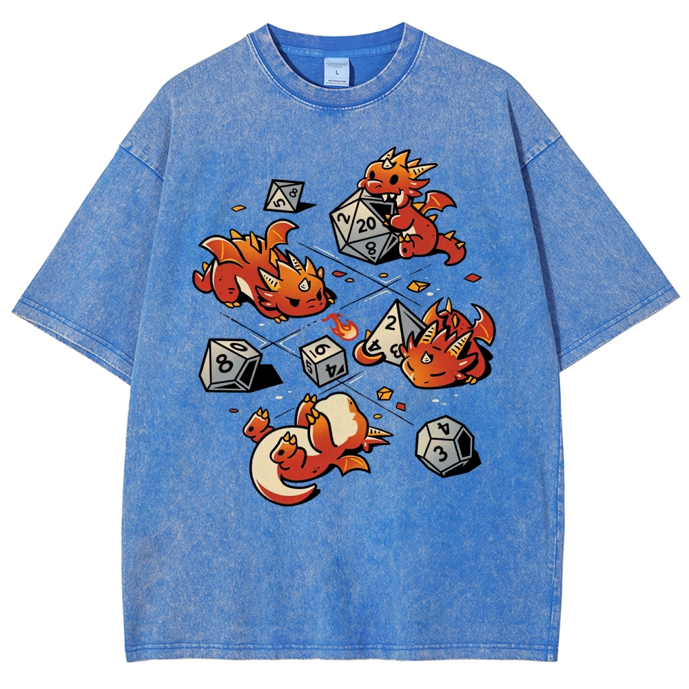 Dice Mischief Dragons Washed T-Shirt 