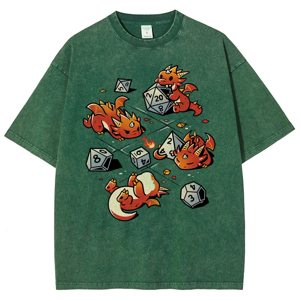 Dice Mischief Dragons Washed T-Shirt 