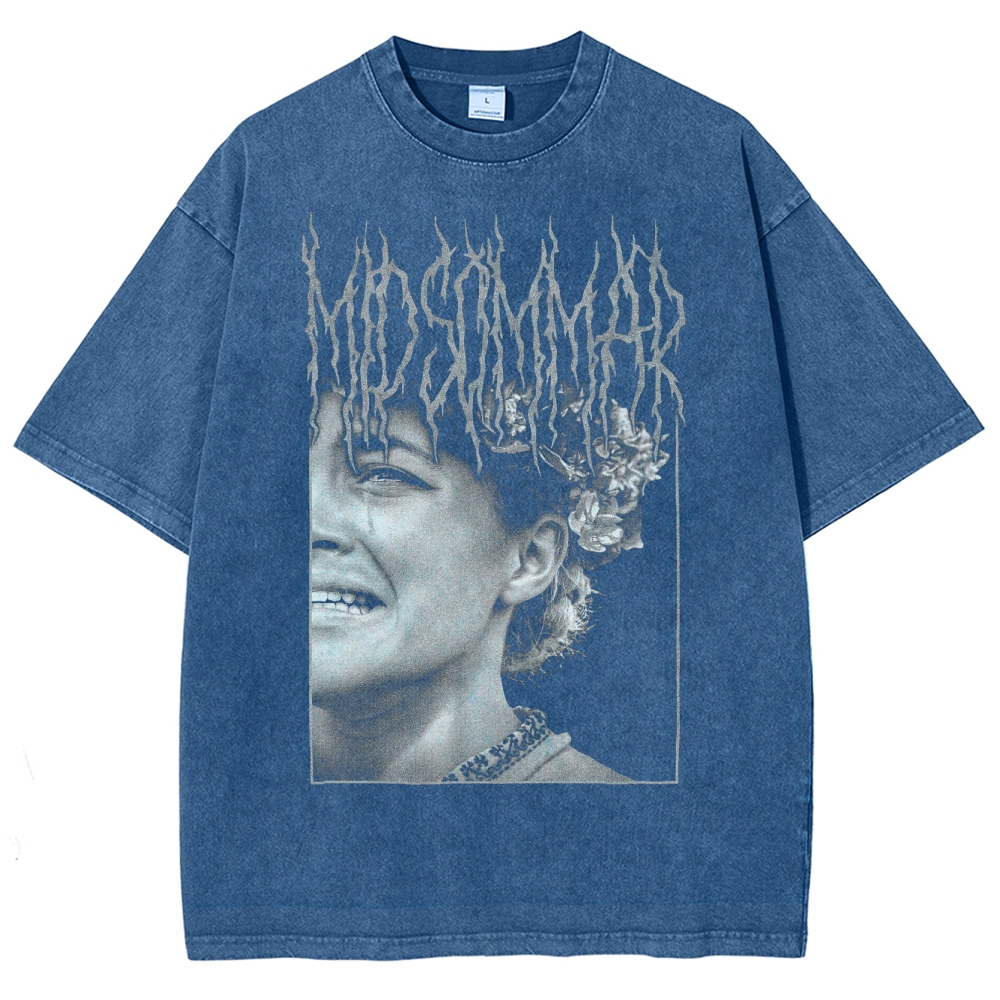 Floral Ritual Horror Washed T-Shirt 