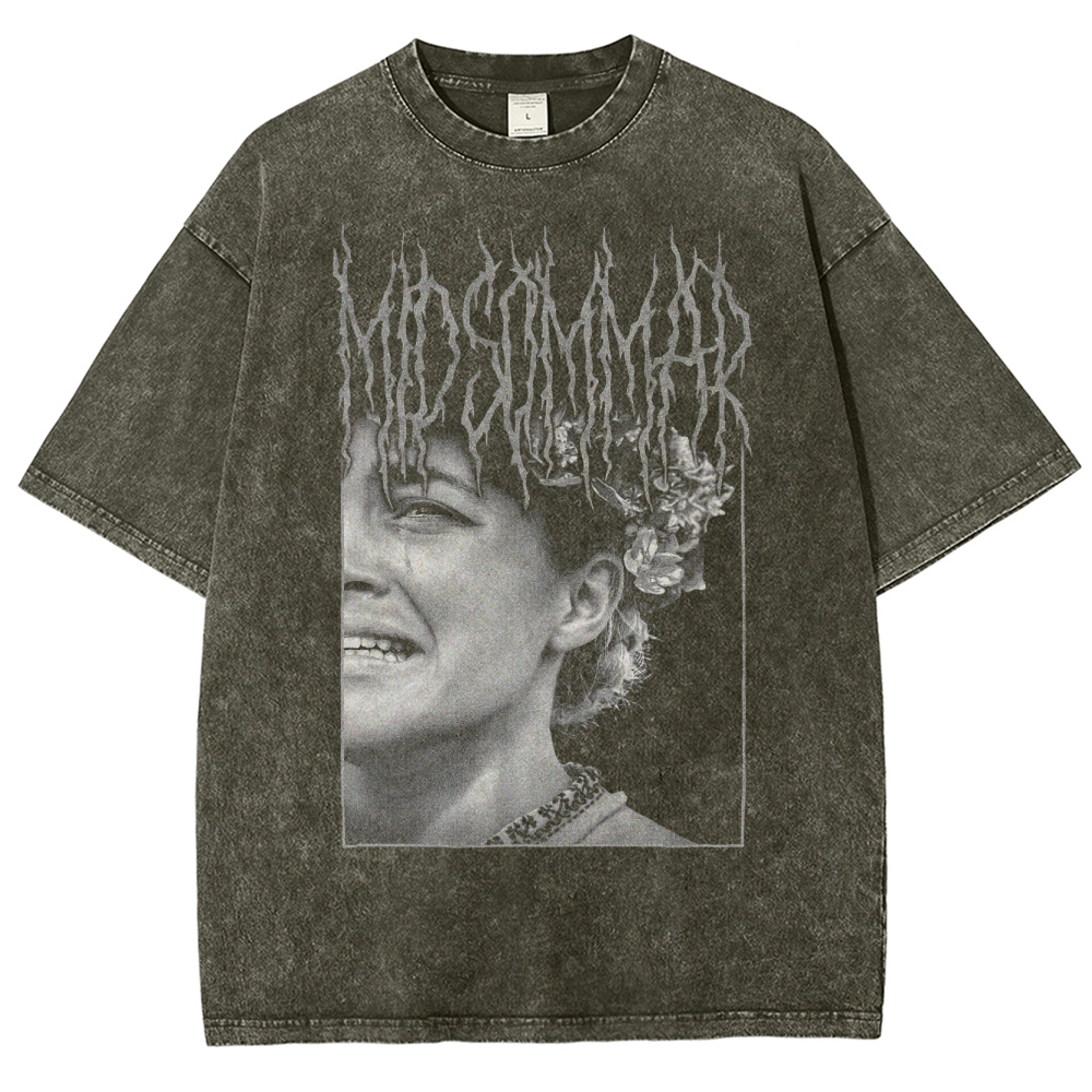 Floral Ritual Horror Washed T-Shirt 