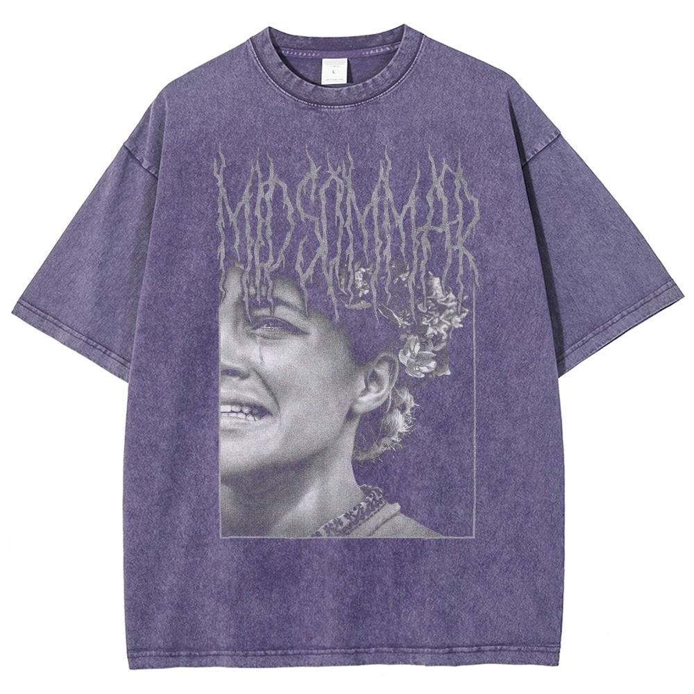 Floral Ritual Horror Washed T-Shirt 