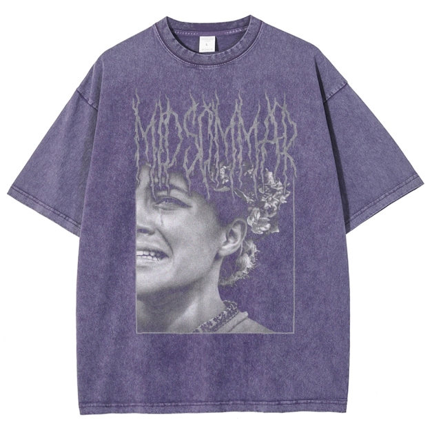 Floral Ritual Horror Washed T-Shirt 