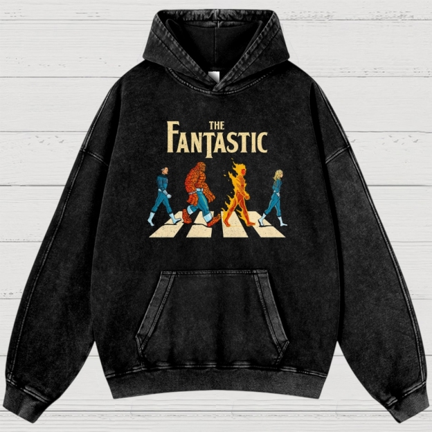 Crosswalk Hero Group Graphic Washed Hoodies