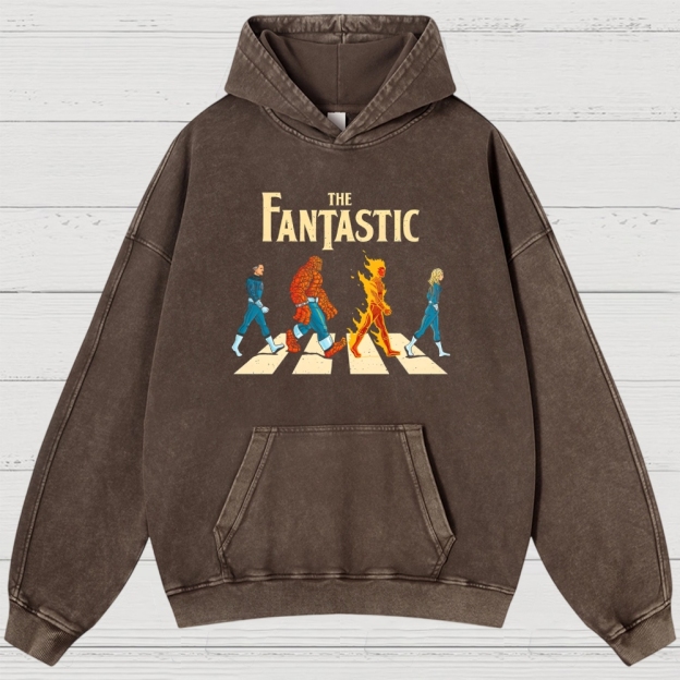 Crosswalk Hero Group Graphic Washed Hoodies