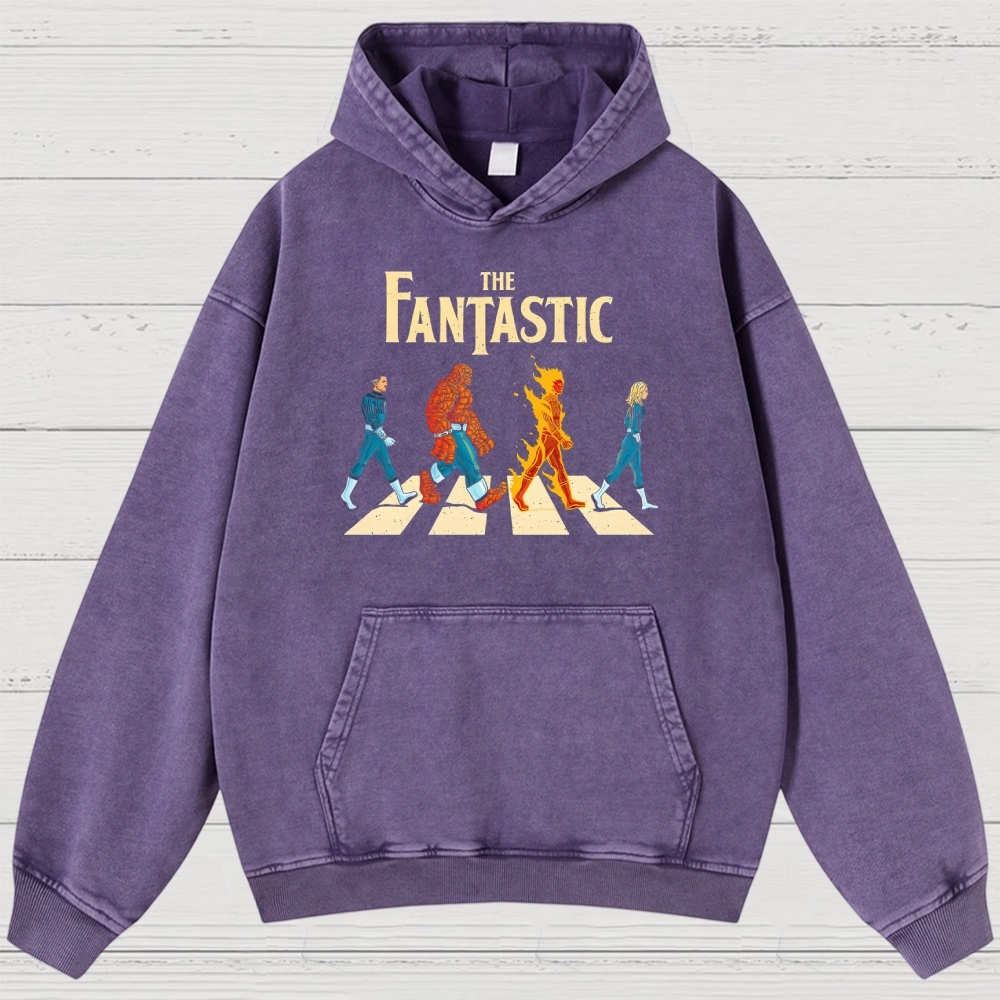 Crosswalk Hero Group Graphic Washed Hoodies