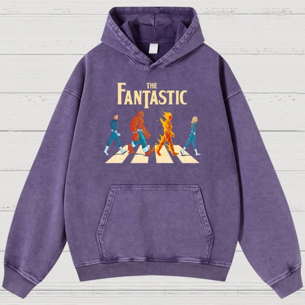 Crosswalk Hero Group Graphic Washed Hoodies