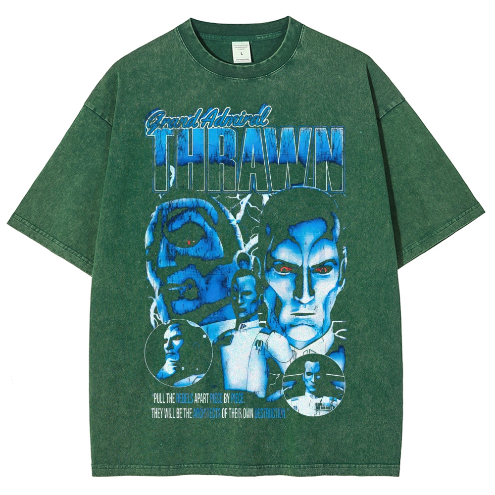 Grand Admiral Thrawn Rebel Strategy Graphic Washed T-Shirt