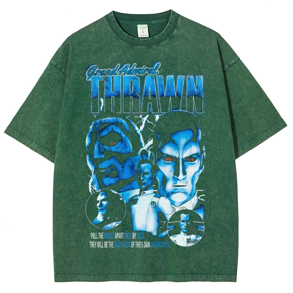 Grand Admiral Thrawn Rebel Strategy Graphic Washed T-Shirt