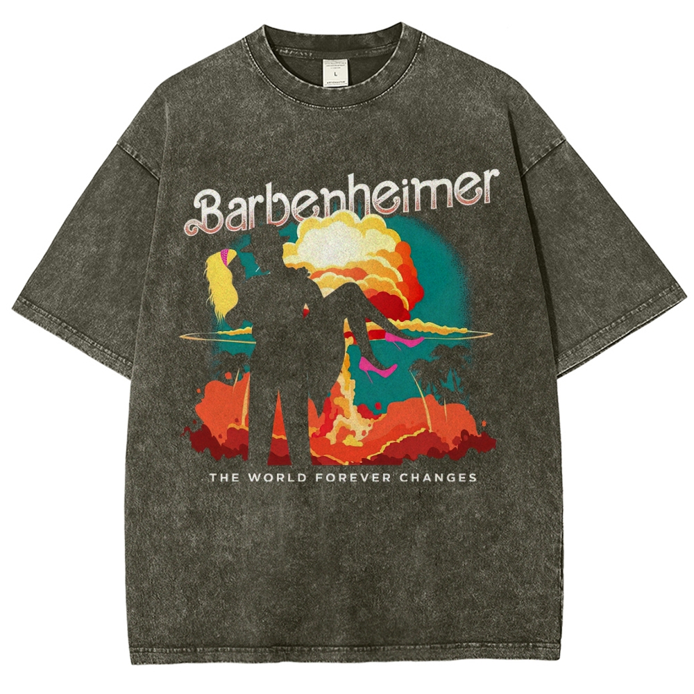 Barbenheimer: The World Forever Changes Graphic Washed T-Shirt