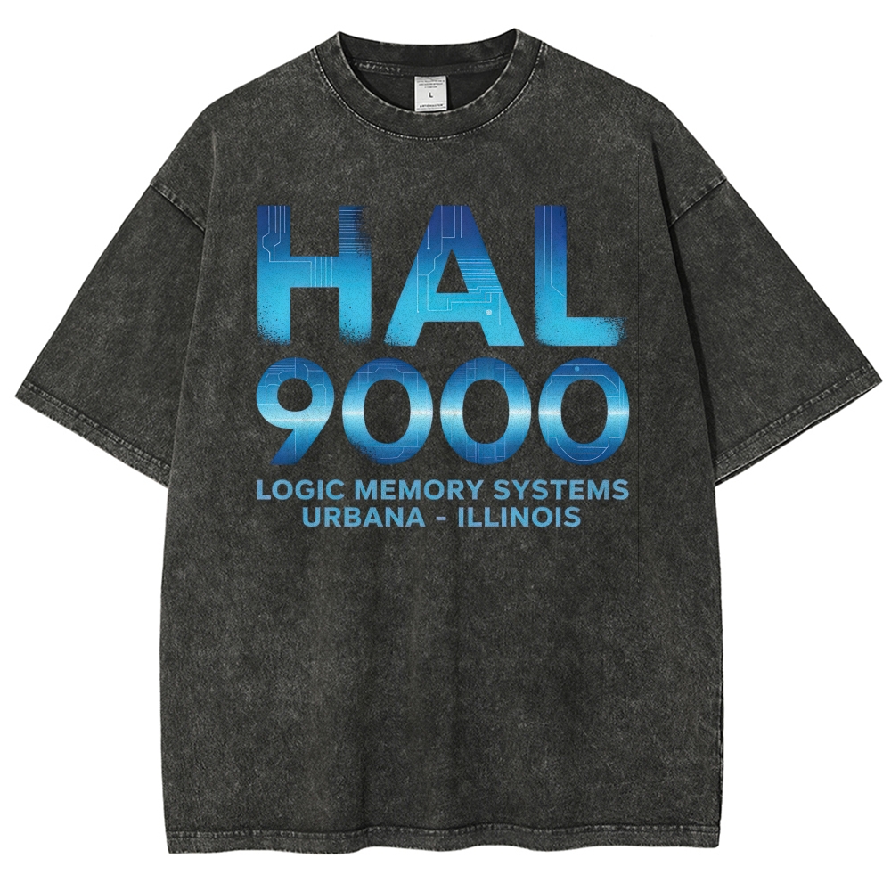 HAL 9000 Logic Memory Systems Graphic Washed T-Shirt
