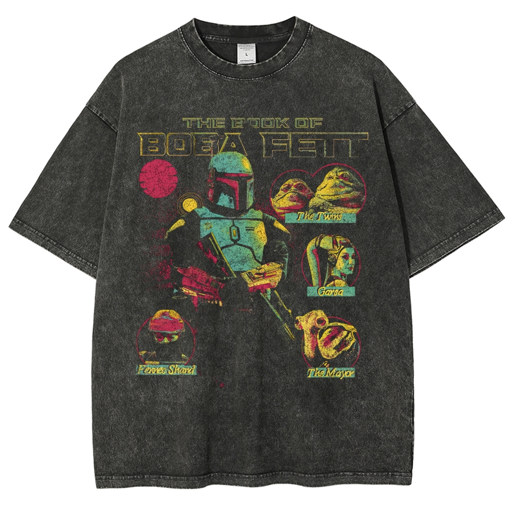 The Book of Boba Fett Character Graphic Washed T-Shirt