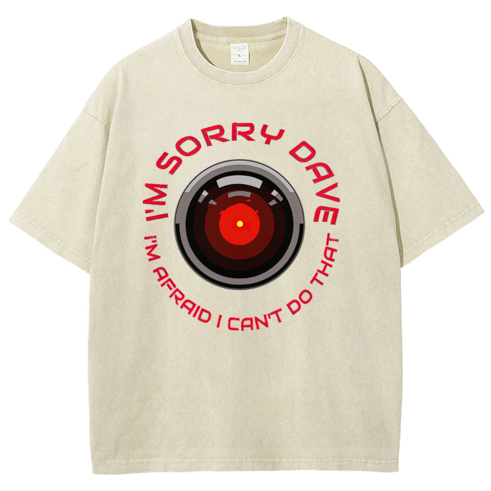 I'm Sorry Dave Tech Graphic Washed T-Shirt