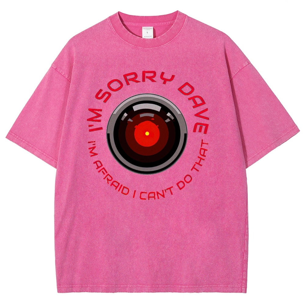 I'm Sorry Dave Tech Graphic Washed T-Shirt