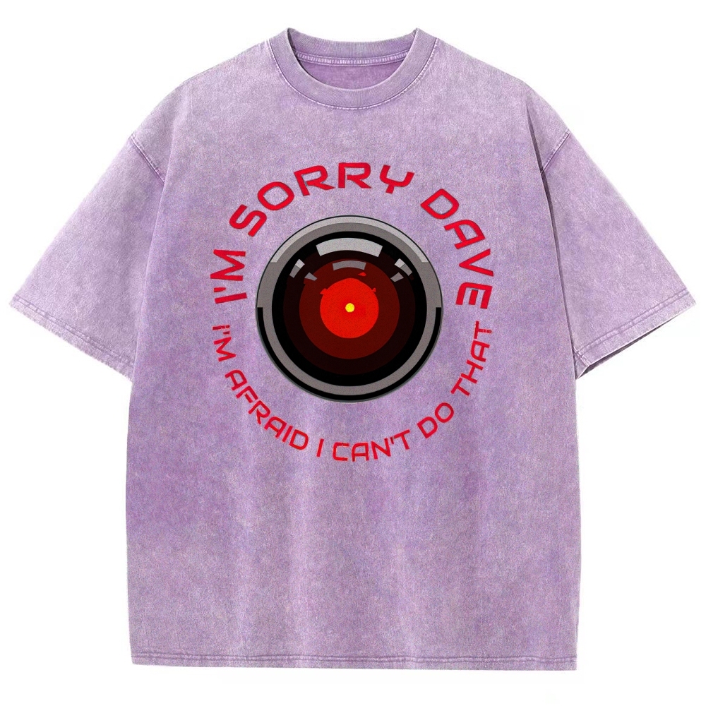 I'm Sorry Dave Tech Graphic Washed T-Shirt