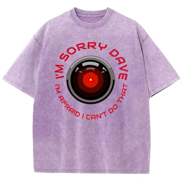 I'm Sorry Dave Tech Graphic Washed T-Shirt