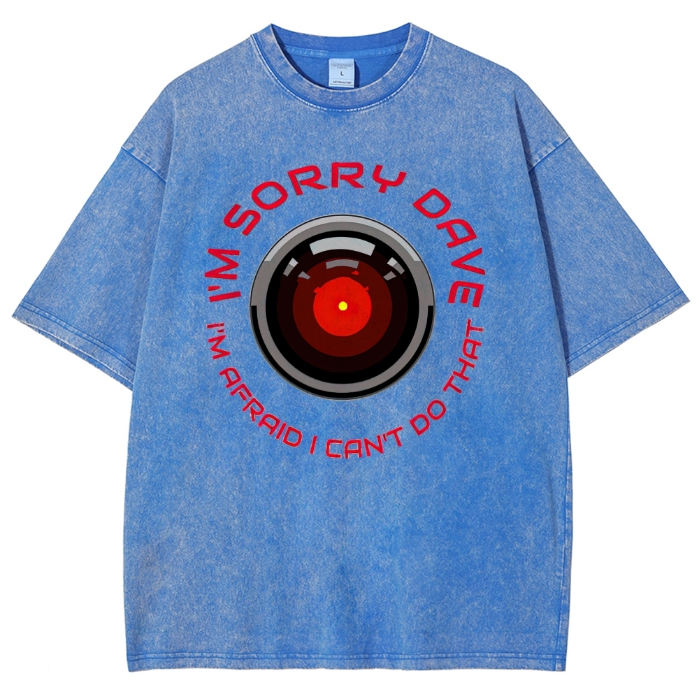I'm Sorry Dave Tech Graphic Washed T-Shirt