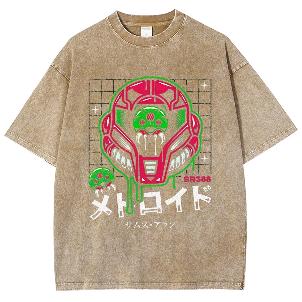 SR388 Metroid Graphic Washed T-Shirt