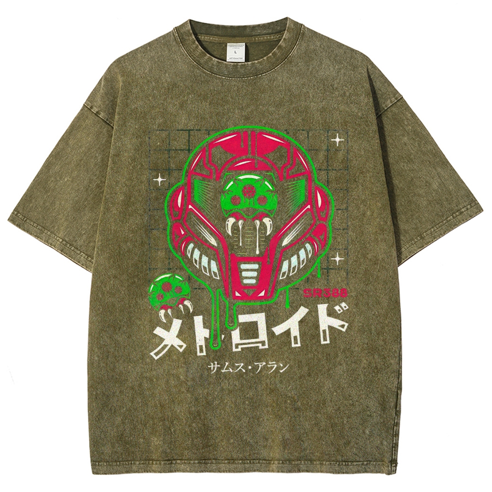 SR388 Metroid Graphic Washed T-Shirt