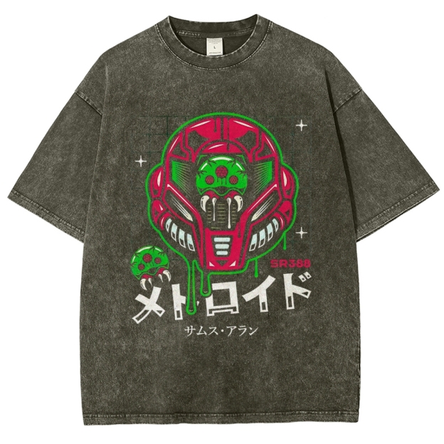 SR388 Metroid Graphic Washed T-Shirt